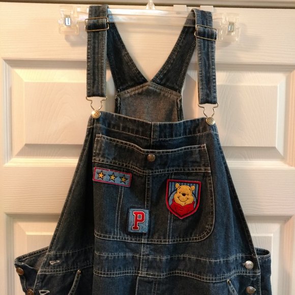 Disney Denim - Disney Winnie the Pooh Bib Overalls - Women's Plus Size 2X